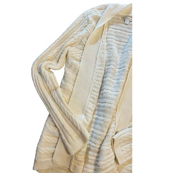 Croft & Barrow | cream cable knot open cardigan - Picture 3 of 5